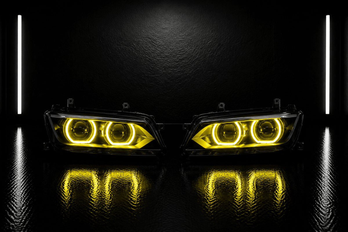 NightLine Yellow DRL Boards — BMW 6 Series F06/F12/F13 Pre-Facelift (2011–2015) - NightLine