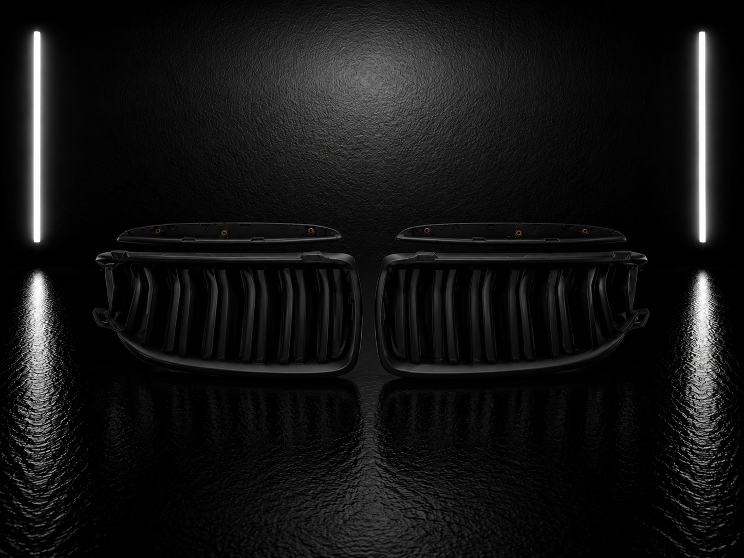 Black Double Slat Kidney Grilles — BMW 3 Series E90/E91 Pre-LCI (2005–2008)