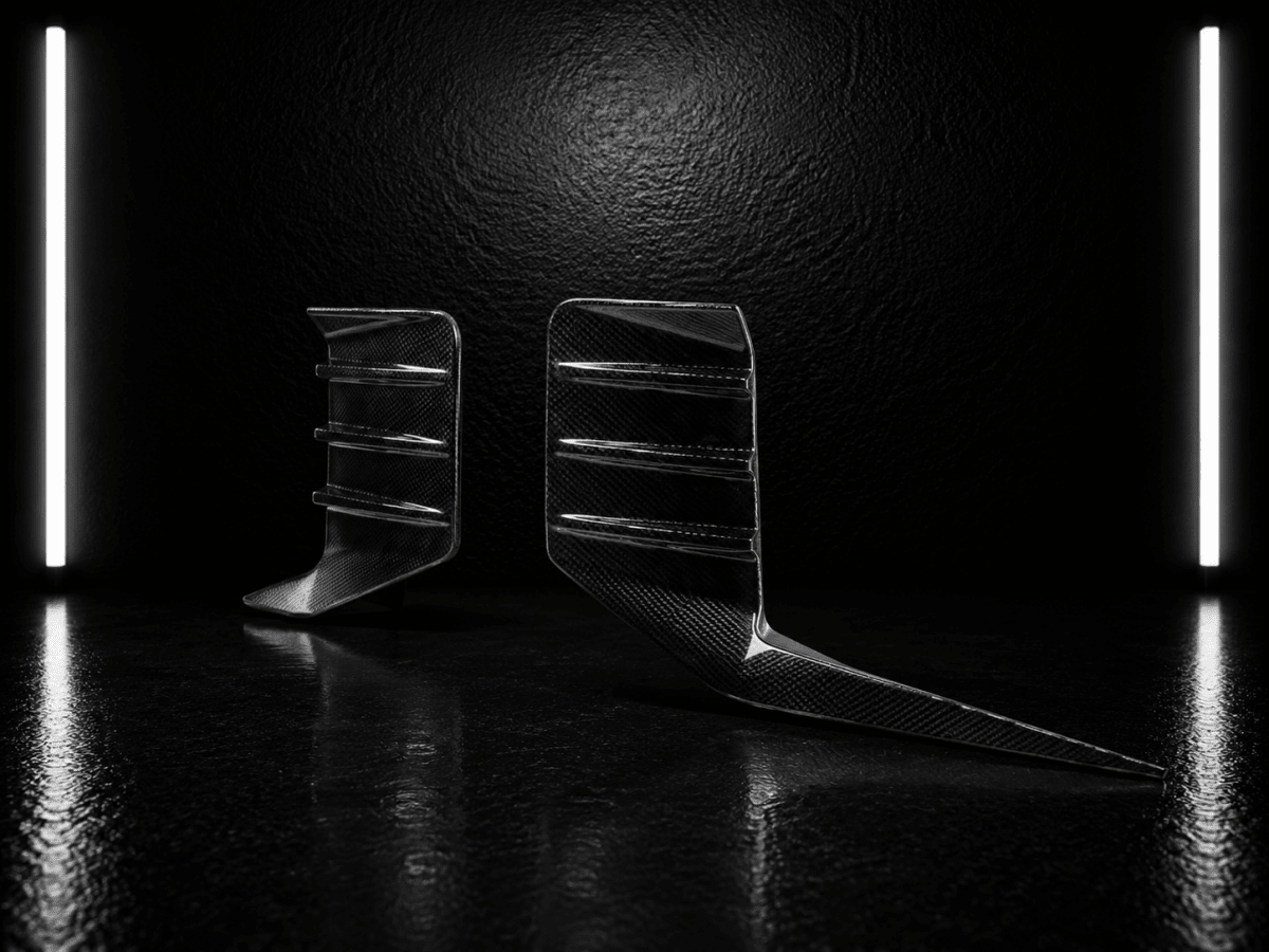 NightLine Real Dry Carbon Fibre Rear Bumper Trim — BMW G87 M2 (2023+) - NightLine
