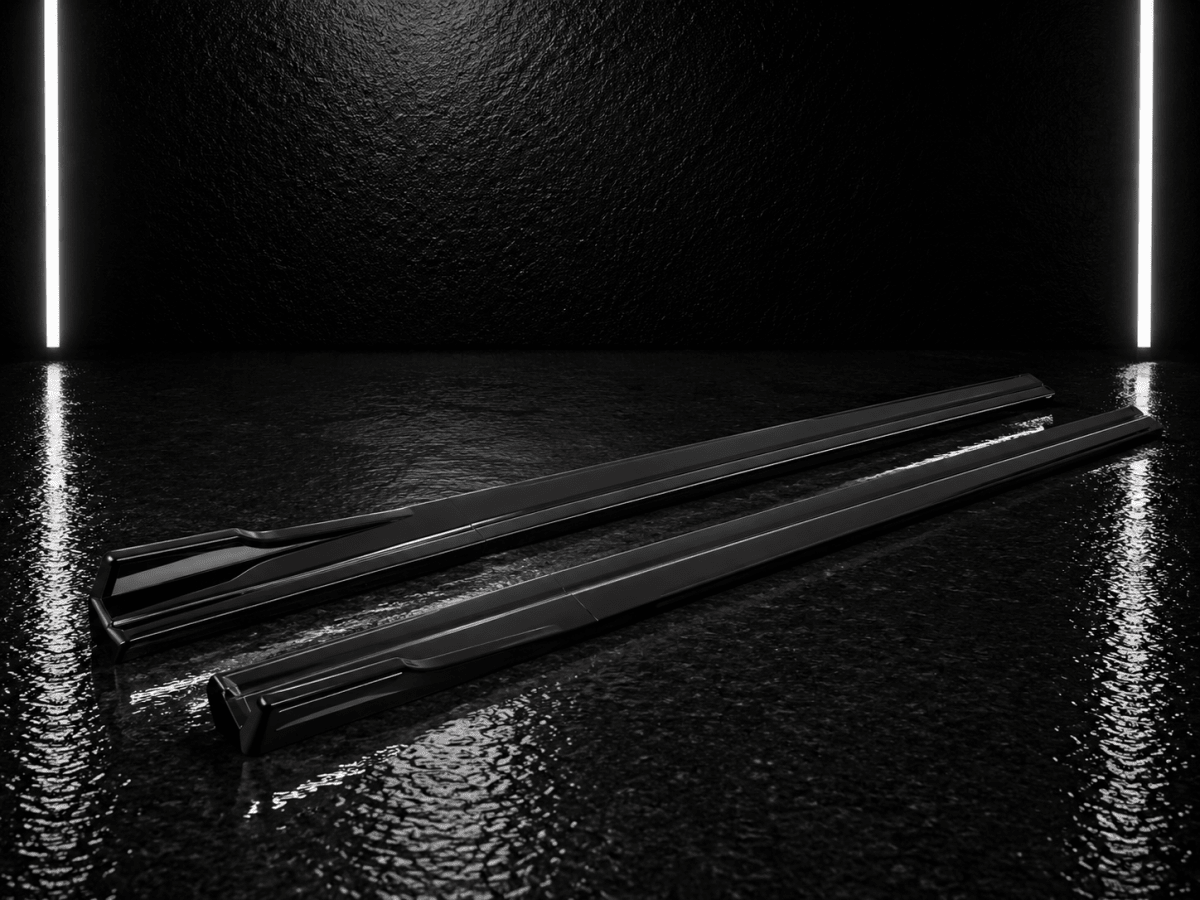 Gloss Black Side Skirts — BMW 1 Series F20/F21/E81/E82/E87/E88 (8pc) - NightLine