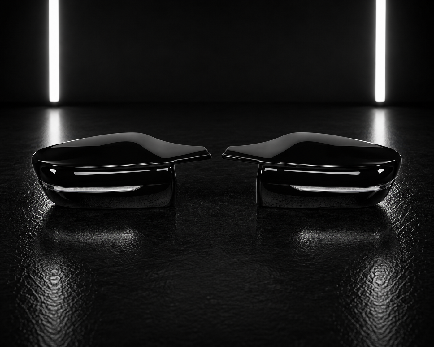 Gloss Black M-Style Mirror Caps – BMW 3 5 7 8 Series G20 G21 G30 G11 G12 G15 (2016–2021)