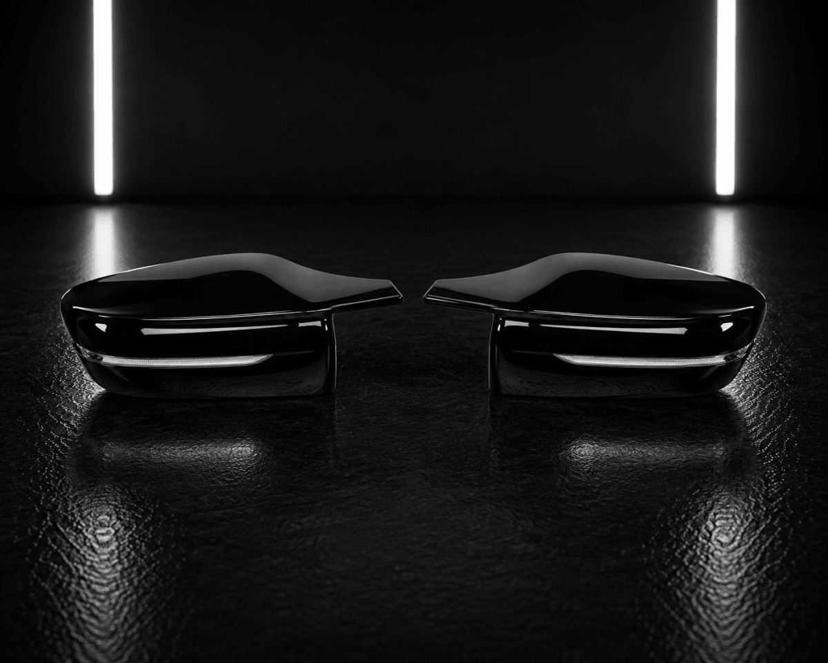 Gloss Black M-Style Mirror Caps – BMW 3 5 7 8 Series G20 G21 G30 G11 G12 G15 (2016–2021) - NightLine