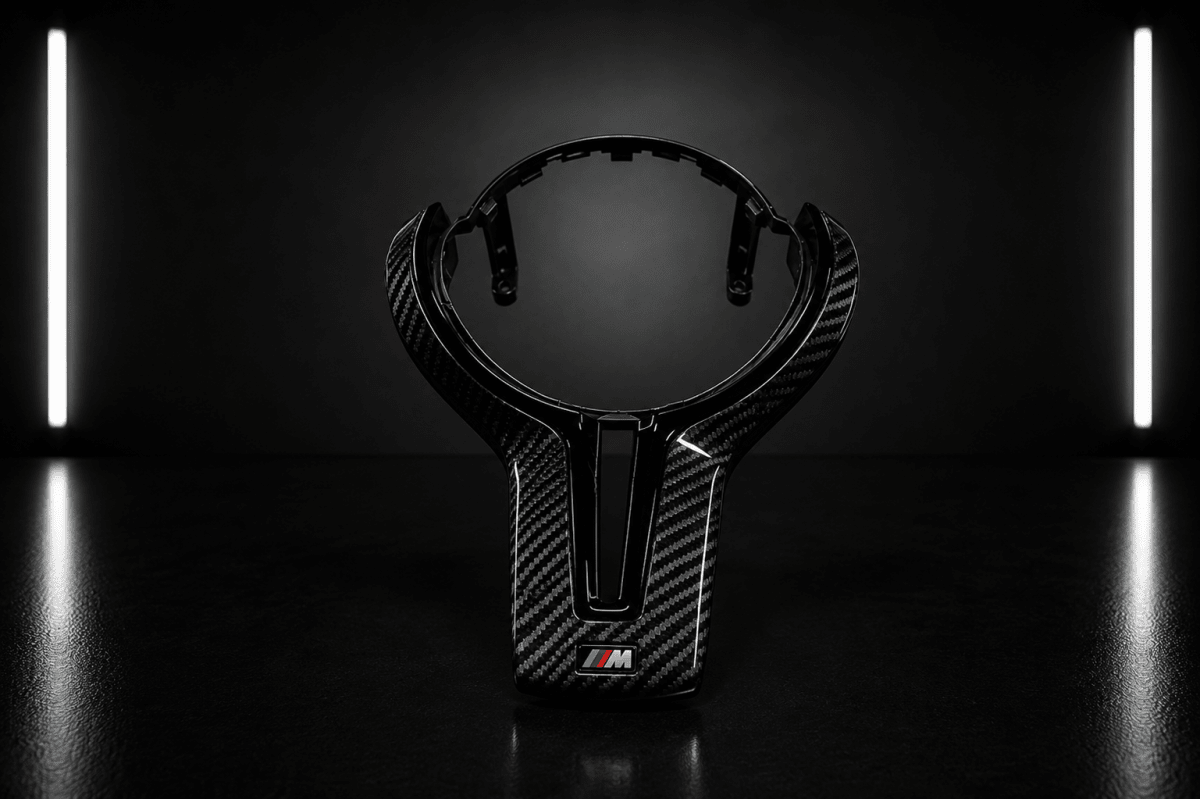 NightLine Carbon Fibre Steering Wheel Trim — Series I | BMW F Chassis M Sport - NightLine