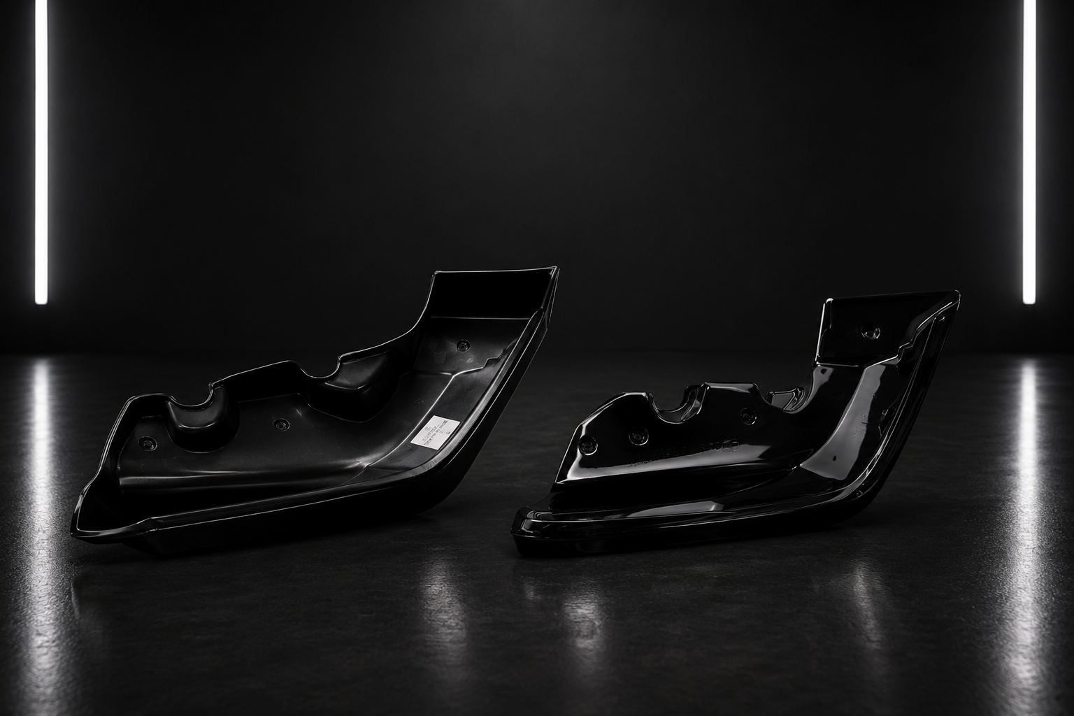 Gloss Black Rear Canard Splitter Set — BMW 1 Series F40 M Pack (2019–2024)