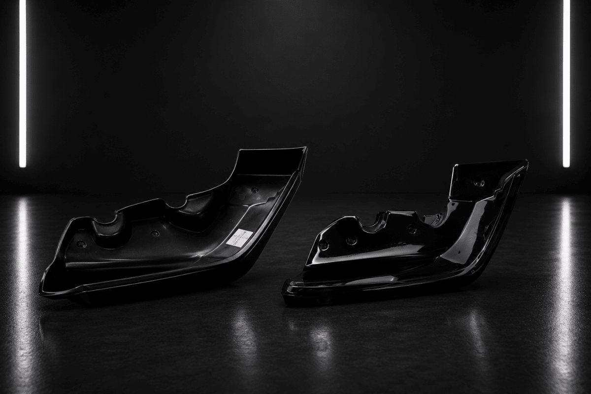Gloss Black Rear Canard Splitter Set — BMW 1 Series F40 M Pack (2019–2024) - NightLine