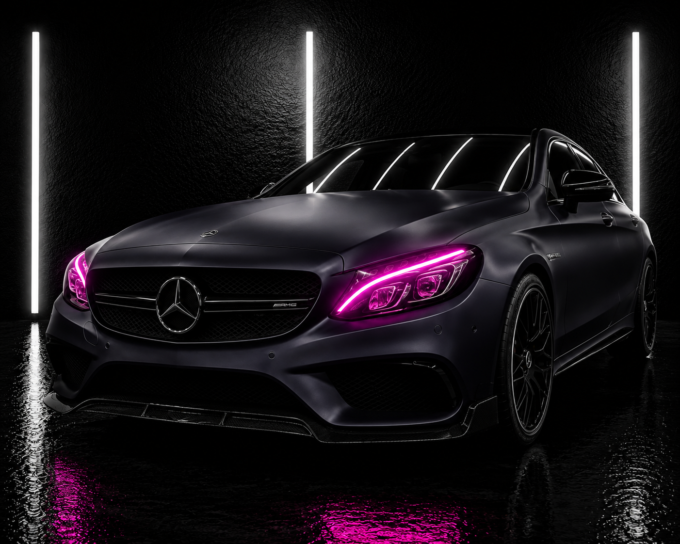 NightLine RGB DRL Boards — Mercedes C-Class W205/S205/A205 & AMG C63 (2014–2019)