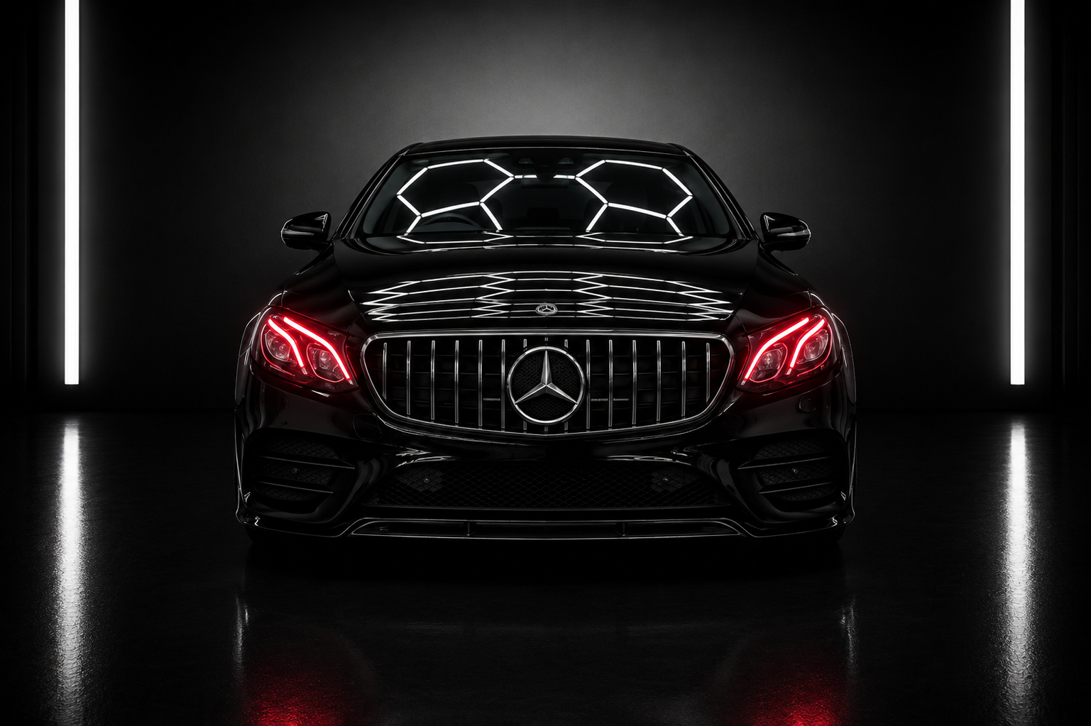 NightLine RGB DRL Boards — Mercedes E-Class W212/W213 E300/E400 (2017–2020)
