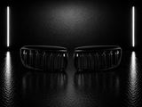 Gloss Black Double Slat Kidney Grilles — BMW 3 Series E90/E91 LCI (2009–2013)
