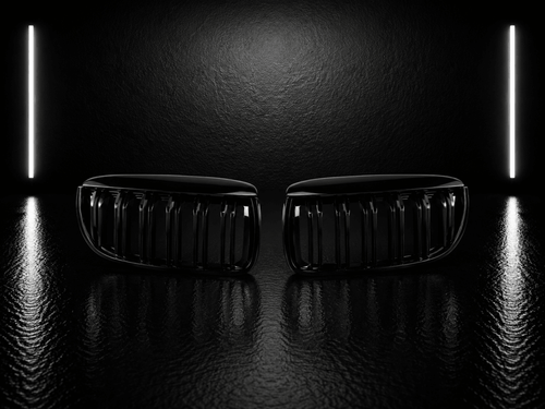 Gloss Black Double Slat Kidney Grilles — BMW 3 Series E90/E91 LCI (2009–2013)