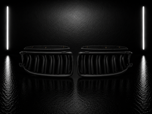 Black Double Slat Kidney Grilles — BMW 3 Series E90/E91 Pre-LCI (2005–2008)