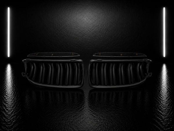 Black Double Slat Kidney Grilles — BMW 3 Series E90/E91 Pre-LCI (2005–2008)