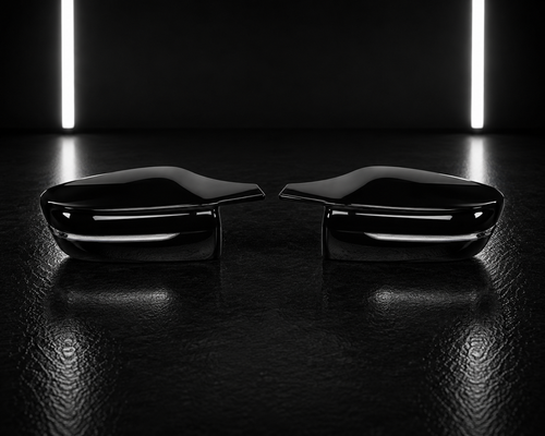 Gloss Black M-Style Mirror Caps – BMW 3 5 7 8 Series G20 G21 G30 G11 G12 G15 (2016–2021)