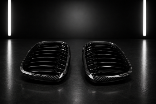 Carbon Fibre Double Slat Kidney Grilles — BMW 1 Series F20/F21 Pre-LCI (2011-2015)
