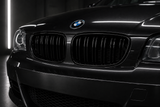 Gloss Black Double Slat Kidney Grilles — BMW 1 Series E81/E82/E87/E88 Facelift (2007–2012)