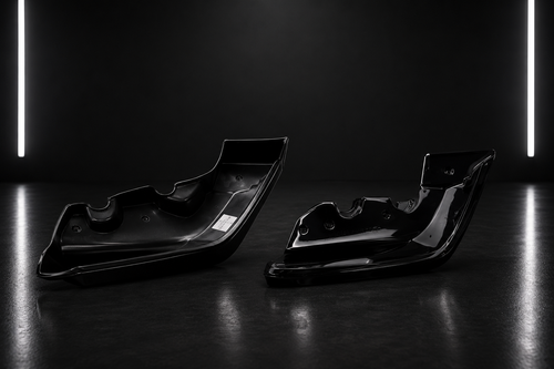 Gloss Black Rear Canard Splitter Set — BMW 1 Series F40 M Pack (2019–2024)