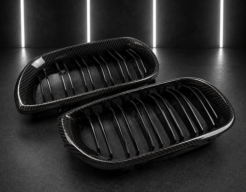 Carbon Fibre Double Slat Kidney Grilles — BMW 1 Series F20/F21 (2015–2019)