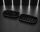 Gloss Black Double Slat Kidney Grilles — BMW 1 Series F20/F21 Pre-LCI (2011–2014)