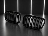 Gloss Black Double Slat Kidney Grilles — BMW 1 Series F20/F21 Pre-LCI (2011–2014)