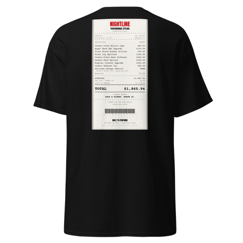 NightLine Drop 001 — The Receipt Tee